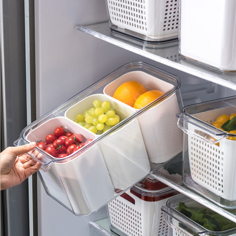 🥳2026 HOT SALE🥳💞50K+ SOLD!🍓🥬 50% OFF! Fresh Produce Storage Container – Vent system regulates airflow & humidity, keeps veg & fruit fresh longer. Adjustable dividers – no more squashed or soggy food! 🏠✨
