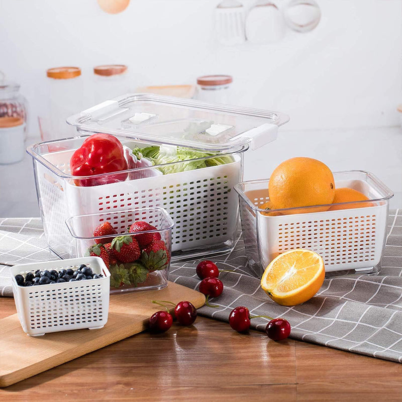 🥳2026 HOT SALE🥳💞50K+ SOLD!🍓🥬 50% OFF! Fresh Produce Storage Container – Vent system regulates airflow & humidity, keeps veg & fruit fresh longer. Adjustable dividers – no more squashed or soggy food! 🏠✨