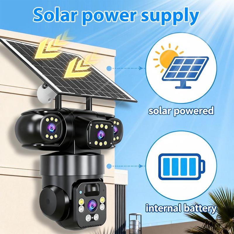 🥳2026 HOT SALE🥳💞50K+ SOLD!☀️📹 50% OFF! Solar-Powered Multi-Angle Security Camera – 360° PTZ, full‑color night vision & motion alerts. No wiring, no electric bills – monitor your home from anywhere! 🏡✨