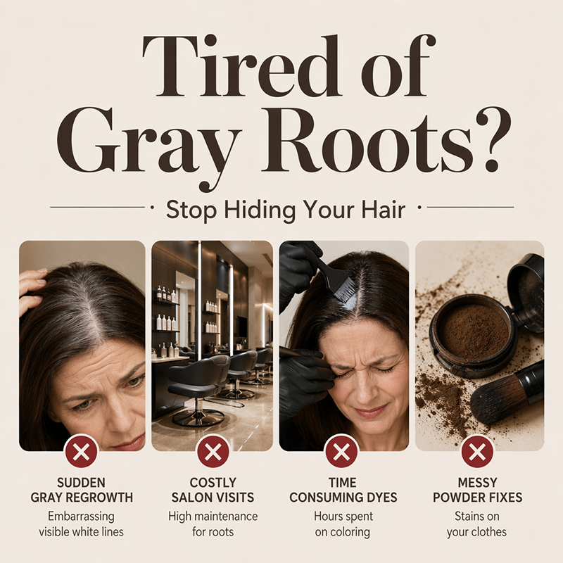 🥳2026 HOT SALE🥳💞50K+ SOLD!⏰🖊️ 50% OFF! Instant Gray Cover Hair Pen – Botanical formula, precise brush. Covers roots & sideburns in seconds – no salon needed! 🌿✨