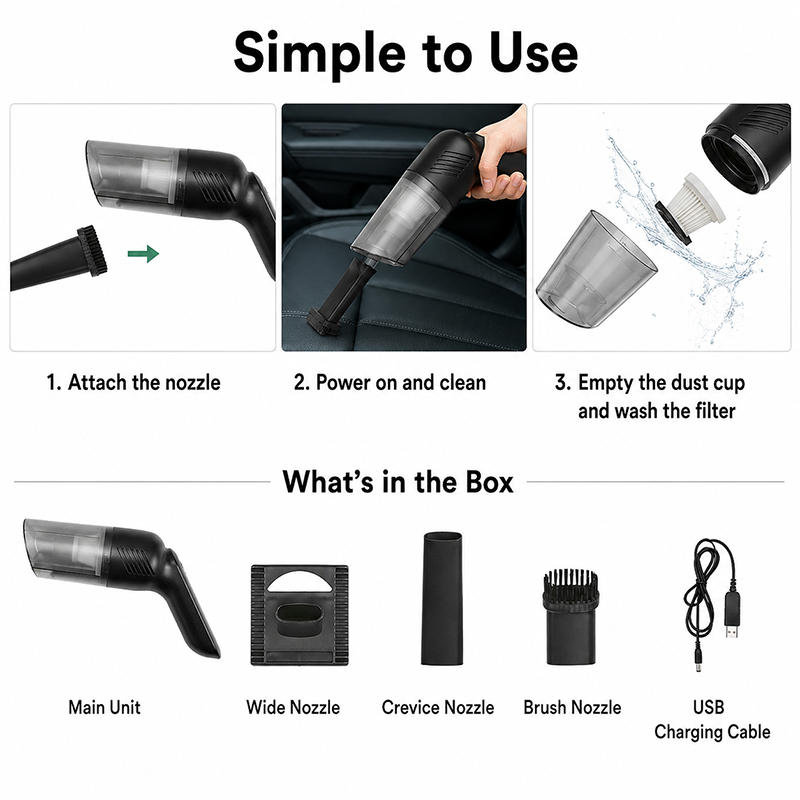 🥳2026 HOT SALE🥳💞50K+ SOLD!🛏️✨ 50% OFF! Handheld Cordless Mattress Vacuum – 15000Pa suction + UV light kills mites & allergens. Deep clean sofas & car seats too – healthier sleep starts here! 🧼💪