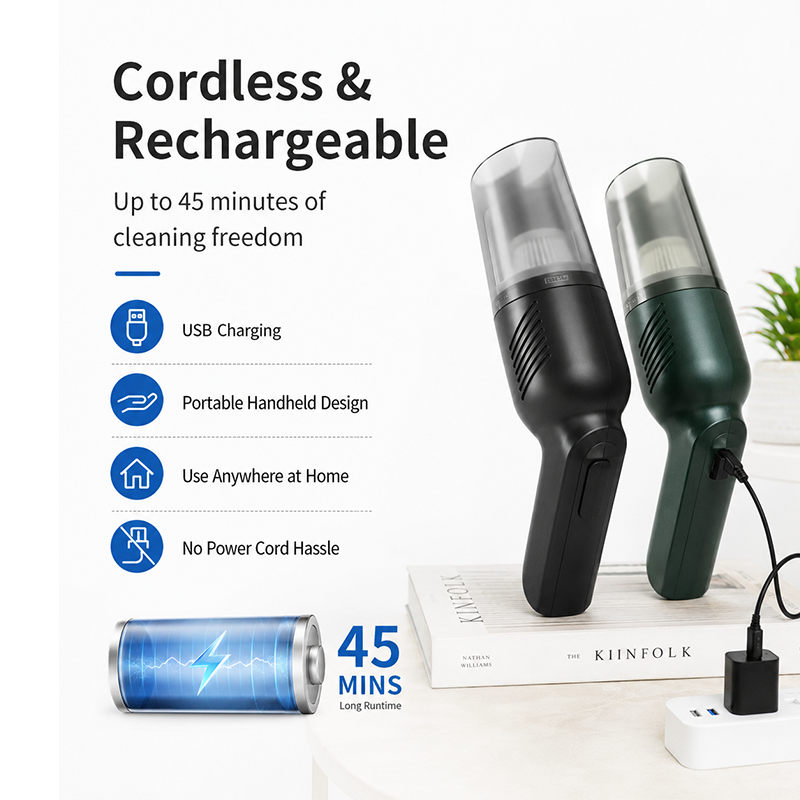 🥳2026 HOT SALE🥳💞50K+ SOLD!🛏️✨ 50% OFF! Handheld Cordless Mattress Vacuum – 15000Pa suction + UV light kills mites & allergens. Deep clean sofas & car seats too – healthier sleep starts here! 🧼💪