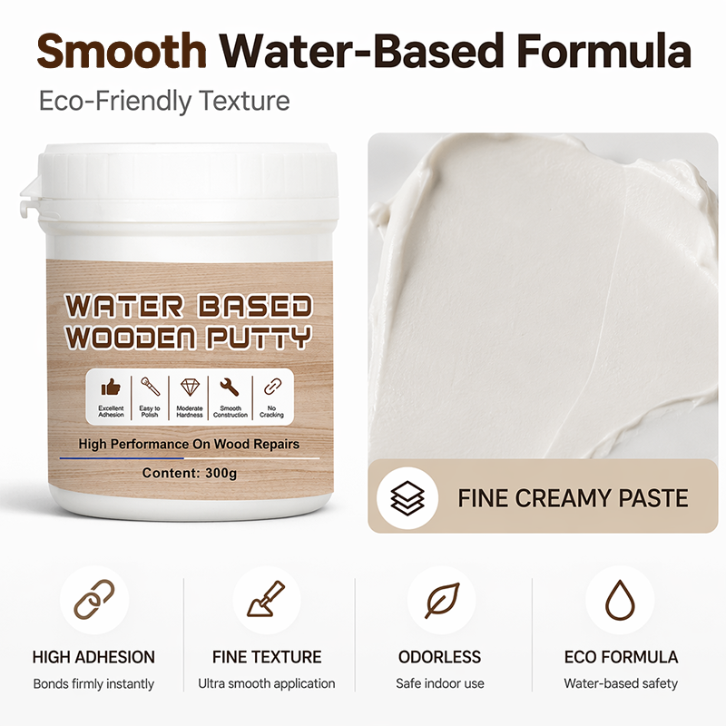 🥳2026 HOT SALE🥳💞50K+ SOLD!🪵🪚 50% OFF! Water‑Based Wooden Putty – 300g white crack filler paste, smooth & sandable. Repair scratches, holes & chips – no professional needed! 💰✨