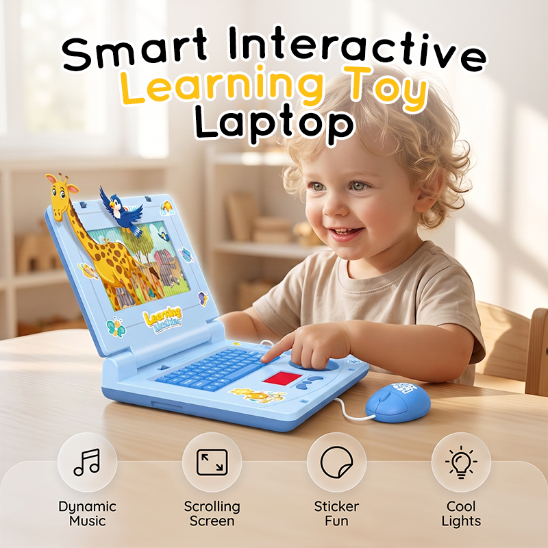 🥳2026 HOT SALE🥳💞50K+ SOLD!👧🎵 50% OFF! Interactive Simulation Toy Laptop – Scrolling screen, cheerful music & tactile buttons. Boosts fine motor skills & hand‑eye coordination! 🖥️✨