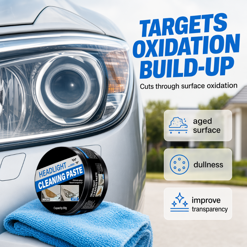 🥳2026 HOT SALE🥳💞50K+ SOLD!🚗✨ 50% OFF! Crystal Clear Headlight Restoration Paste – Removes yellowing & oxidation, restores clarity for safer night driving. A brighter drive in minutes! 🛡️🌙