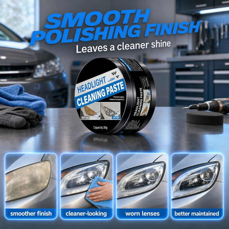 🥳2026 HOT SALE🥳💞50K+ SOLD!🚗✨ 50% OFF! Crystal Clear Headlight Restoration Paste – Removes yellowing & oxidation, restores clarity for safer night driving. A brighter drive in minutes! 🛡️🌙
