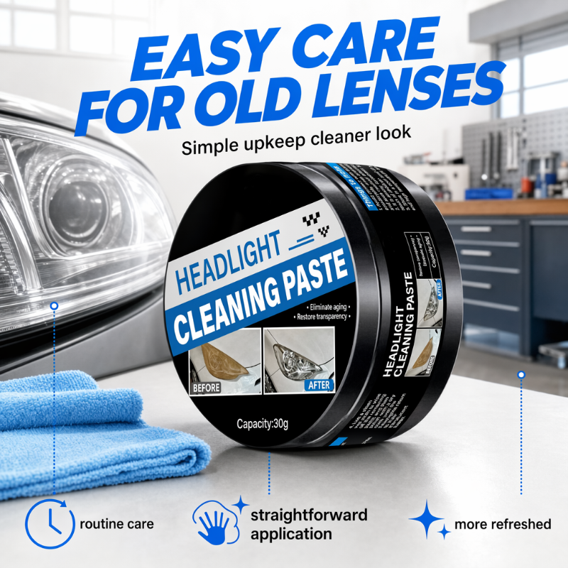 🥳2026 HOT SALE🥳💞50K+ SOLD!🚗✨ 50% OFF! Crystal Clear Headlight Restoration Paste – Removes yellowing & oxidation, restores clarity for safer night driving. A brighter drive in minutes! 🛡️🌙