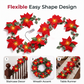 🥳2026 HOT SALE🥳💞50K+ SOLD! 🎄✨ 50% OFF! Light‑Up Poinsettia Christmas Garland – 2m warm LED glow, vivid red blooms & holly leaves. Battery‑powered – no wall socket needed! Perfect for mantels, windows & tables. 🎅🕯️