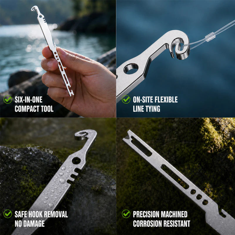 🥳2026 HOT SALE🥳💞50K+ SOLD! 🐟🔧 50% OFF! 6-in-1 Stainless Steel Fishing Multi Tool – 420 stainless steel, rust-proof & durable. Hook remover, knot tyer & more – from £4.99! Compact & portable for every angler! 🎣💪