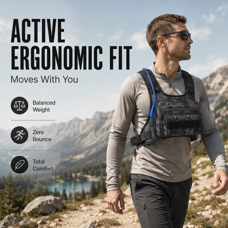 🥳2026 HOT SALE🥳💞50K+ SOLD!🚴💨 50% OFF! Hydration Ready Cycling Vest – Rugged waterproof Oxford, multi‑pockets & tactical webbing. Carry water & essentials hands‑free – perfect for long rides! 🎒✨