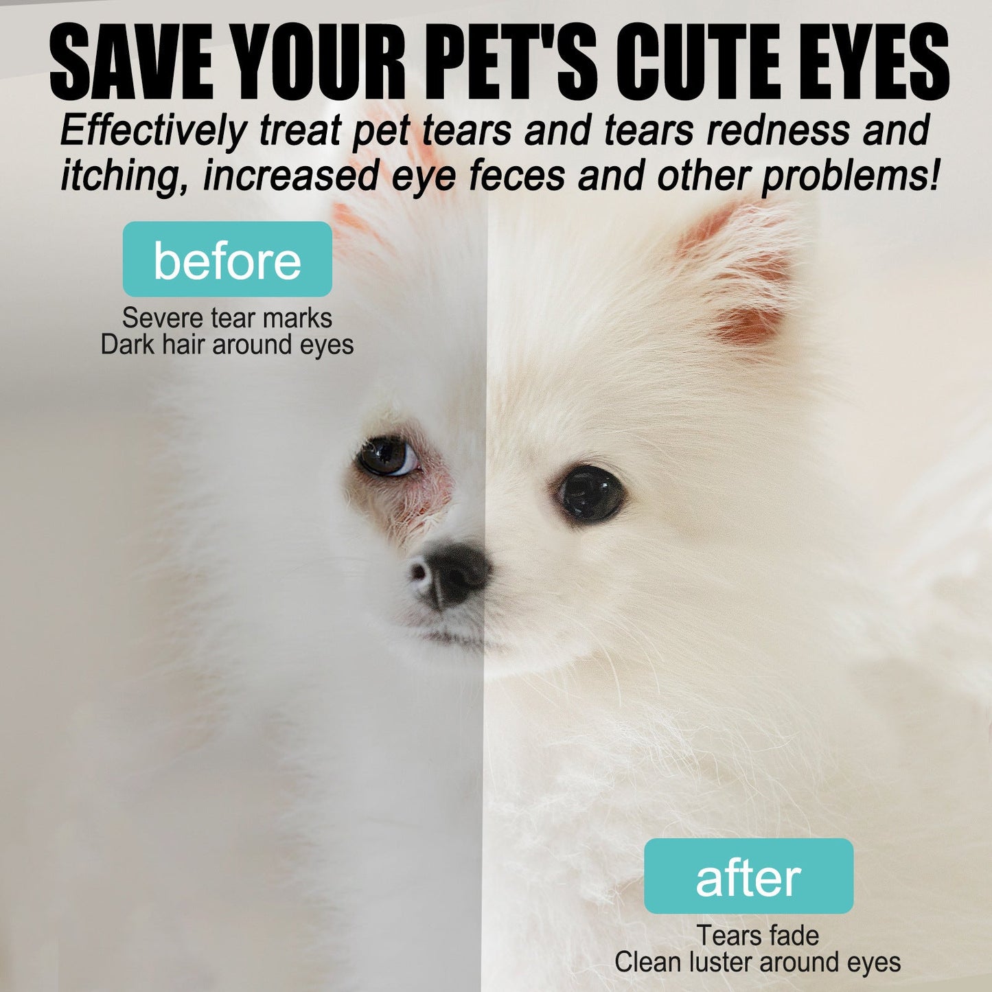 🥳2026 HOT SALE🥳💞50K+ SOLD!🐱🐶 50% OFF! Pet Eye Cleaner & Drops – Gentle pH‑balanced formula, safe for dogs & cats. Soothes redness, removes tear stains & daily dirt. No peroxide! 🌿💧