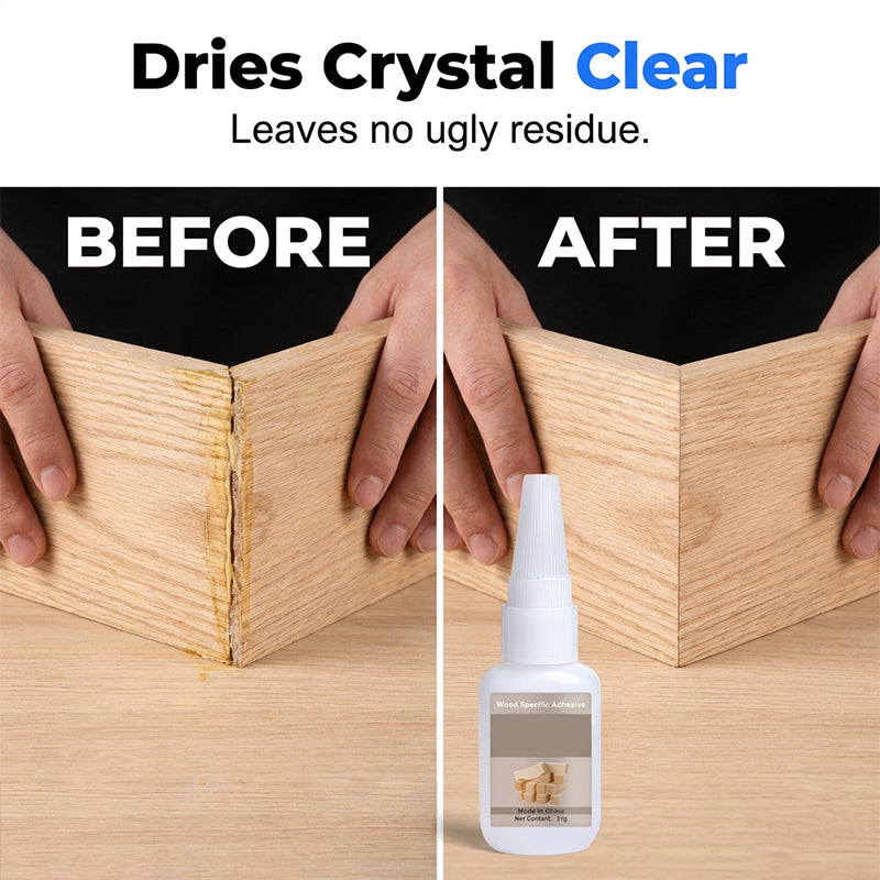Strong Bond Wood Glue🥳2026 HOT SALE🥳💞50K+ SOLD!🪵🔧 50% OFF! Strong Bond Wood Glue – Heavy‑duty repair for door frames, chairs & tables. Precision tip – no mess, no waste. Fast curing – back in use today! 💪✨