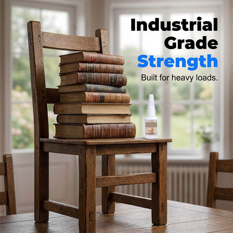 Strong Bond Wood Glue🥳2026 HOT SALE🥳💞50K+ SOLD!🪵🔧 50% OFF! Strong Bond Wood Glue – Heavy‑duty repair for door frames, chairs & tables. Precision tip – no mess, no waste. Fast curing – back in use today! 💪✨
