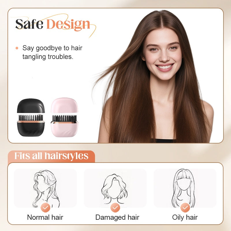 🥳2026 HOT SALE🥳💞50K+ SOLD!🔥⏰ 50% OFF! Mini Cordless Hair Straightener Comb – Heats in 3 seconds, smooths & shines any time. Plant protein coating – gentle on hair, no damage! ✨💇‍♀️