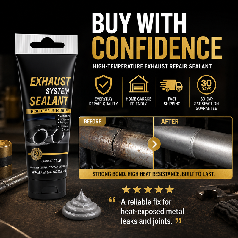 🥳2026 HOT SALE🥳💞50K+ SOLD!🔧💨 Buy 3 Get 2 FREE! High Temperature Exhaust Repair Sealant – 2000°F heat resistance, seals cracks & leaks on exhaust pipes & stoves. Easy DIY fix – save on garage bills! 🛠️✨