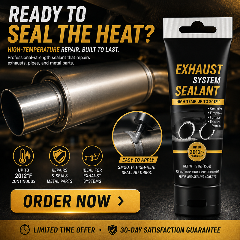 🥳2026 HOT SALE🥳💞50K+ SOLD!🔧💨 Buy 3 Get 2 FREE! High Temperature Exhaust Repair Sealant – 2000°F heat resistance, seals cracks & leaks on exhaust pipes & stoves. Easy DIY fix – save on garage bills! 🛠️✨