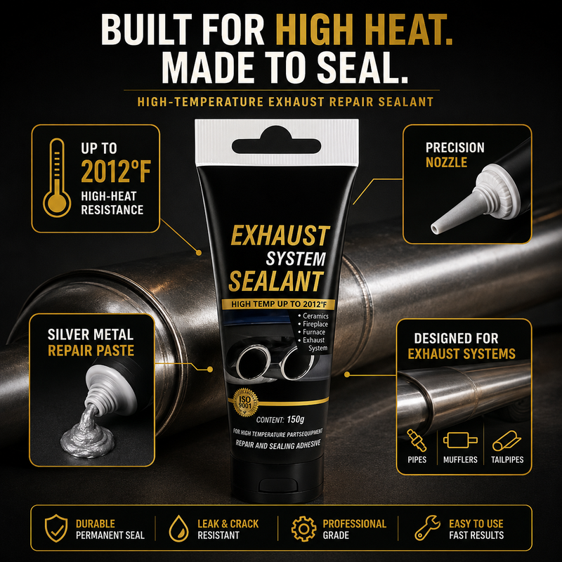 🥳2026 HOT SALE🥳💞50K+ SOLD!🔧💨 Buy 3 Get 2 FREE! High Temperature Exhaust Repair Sealant – 2000°F heat resistance, seals cracks & leaks on exhaust pipes & stoves. Easy DIY fix – save on garage bills! 🛠️✨