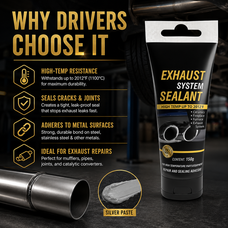 🥳2026 HOT SALE🥳💞50K+ SOLD!🔧💨 Buy 3 Get 2 FREE! High Temperature Exhaust Repair Sealant – 2000°F heat resistance, seals cracks & leaks on exhaust pipes & stoves. Easy DIY fix – save on garage bills! 🛠️✨