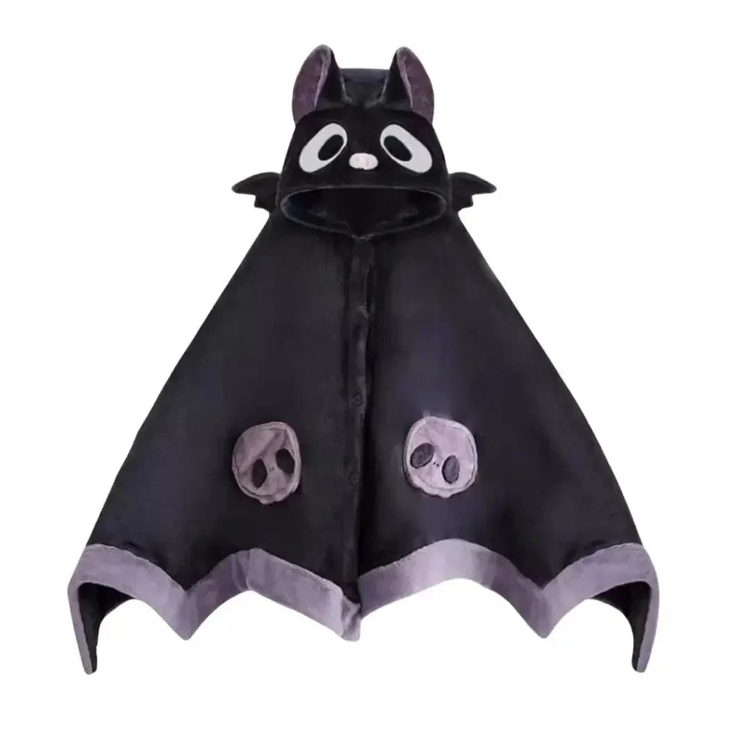 🥳2026 HOT SALE🥳💞50K+ SOLD!🎃🦇 50% OFF! Unisex Wearable Blanket Bat Hooded Cape – Oversized batwing sleeves, thick plush fleece. One size fits all – cozy & cute! 🧣✨