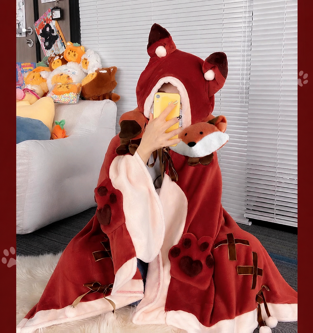🥳2026 HOT SALE🥳💞50K+ SOLD!🎃🦇 50% OFF! Unisex Wearable Blanket Bat Hooded Cape – Oversized batwing sleeves, thick plush fleece. One size fits all – cozy & cute! 🧣✨