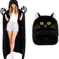 🥳2026 HOT SALE🥳💞50K+ SOLD!🎃🦇 50% OFF! Unisex Wearable Blanket Bat Hooded Cape – Oversized batwing sleeves, thick plush fleece. One size fits all – cozy & cute! 🧣✨