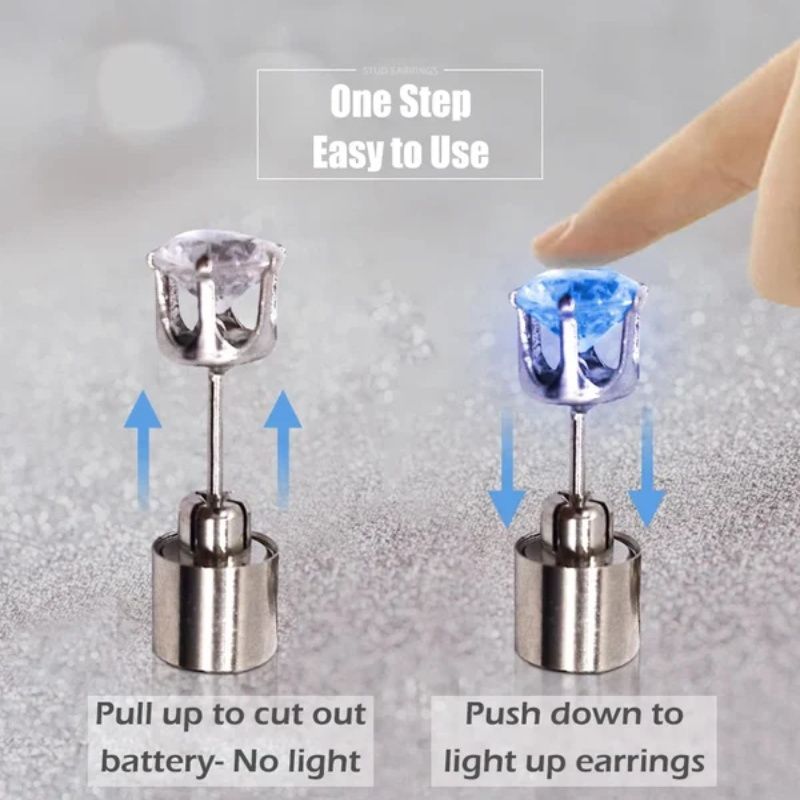 🥳2026 HOT SALE🥳💞50K+ SOLD!👑✨ 50% OFF! Stylish LED Luminous Crown Earrings – Day & night wear – sparkle crystal by day, glowing LED by night. Purple, pink & more – be the queen of the party! 💜🎉