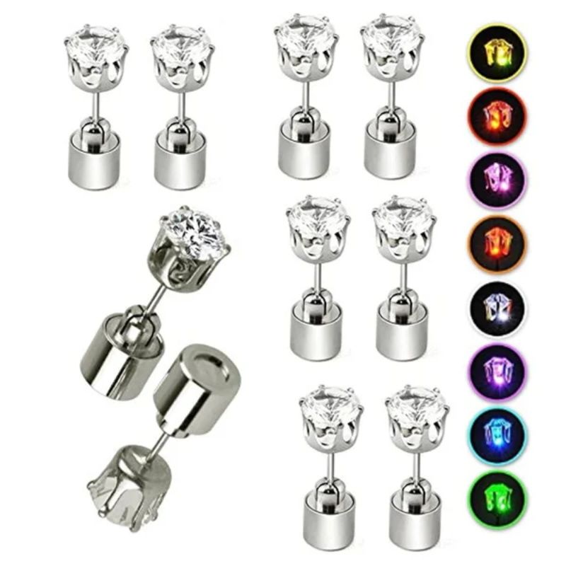 🥳2026 HOT SALE🥳💞50K+ SOLD!👑✨ 50% OFF! Stylish LED Luminous Crown Earrings – Day & night wear – sparkle crystal by day, glowing LED by night. Purple, pink & more – be the queen of the party! 💜🎉