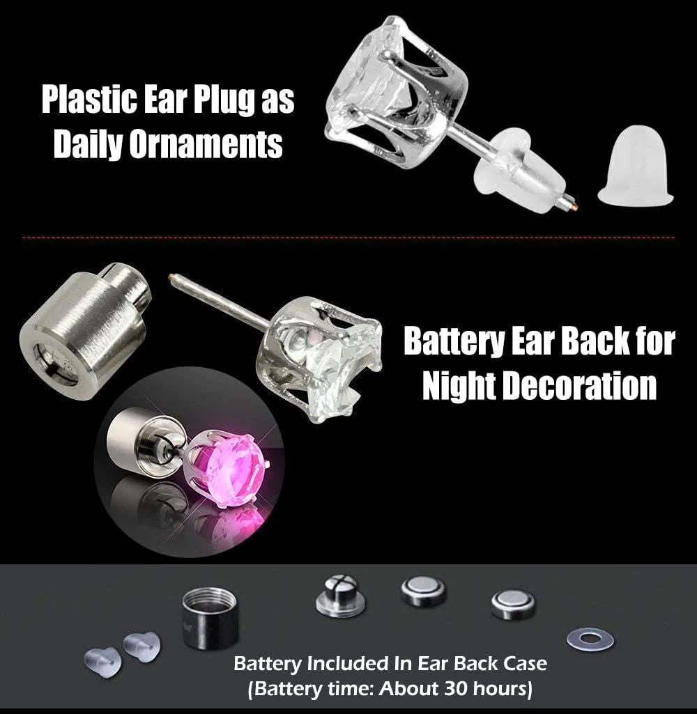 🥳2026 HOT SALE🥳💞50K+ SOLD!👑✨ 50% OFF! Stylish LED Luminous Crown Earrings – Day & night wear – sparkle crystal by day, glowing LED by night. Purple, pink & more – be the queen of the party! 💜🎉