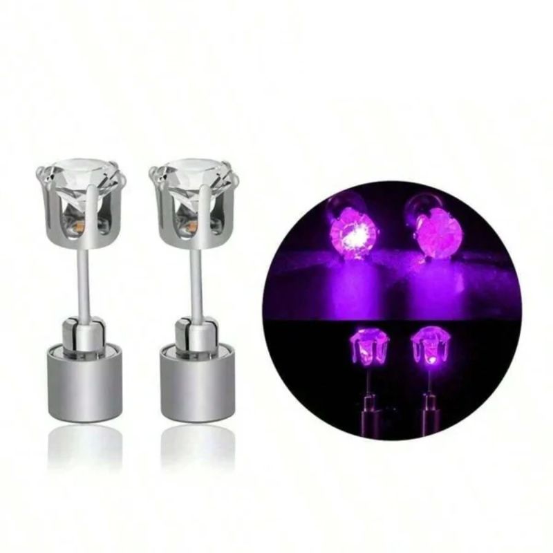 🥳2026 HOT SALE🥳💞50K+ SOLD!👑✨ 50% OFF! Stylish LED Luminous Crown Earrings – Day & night wear – sparkle crystal by day, glowing LED by night. Purple, pink & more – be the queen of the party! 💜🎉
