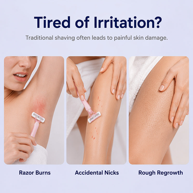 🥳2026 HOT SALE🥳💞50K+ SOLD!🪒🌸 50% OFF! 5‑Blade Razor Handle – Precision sensitive razor for underarms & body. Large soap head glides smoothly – gentle on delicate skin! 🛡️✨