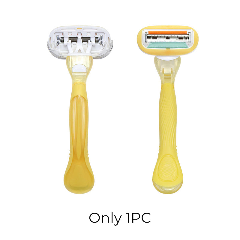🥳2026 HOT SALE🥳💞50K+ SOLD!🪒🌸 50% OFF! 5‑Blade Razor Handle – Precision sensitive razor for underarms & body. Large soap head glides smoothly – gentle on delicate skin! 🛡️✨