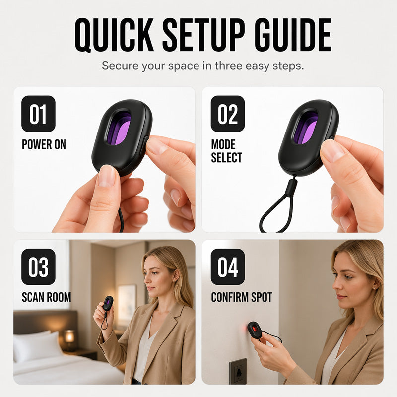 🥳2026 HOT SALE🥳💞50K+ SOLD!📡🔍 50% OFF! Smart Infrared Camera Detector – Finds hidden pinhole lenses instantly. LED flashlight & door alarm – travel with privacy & peace of mind! 🏨✨