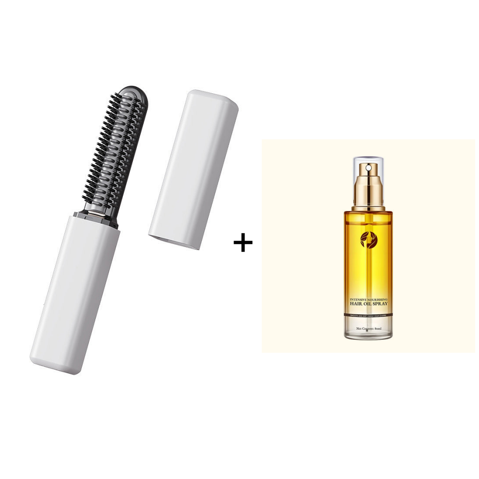 🥳2026 HOT SALE🥳💞50K+ SOLD!💇‍♀️⏰ 50% OFF! Portable Bang Styling Comb – Cordless heated comb tames flyaways & smooths fringe in minutes. No full styling – just touch up & go! 🪮✨