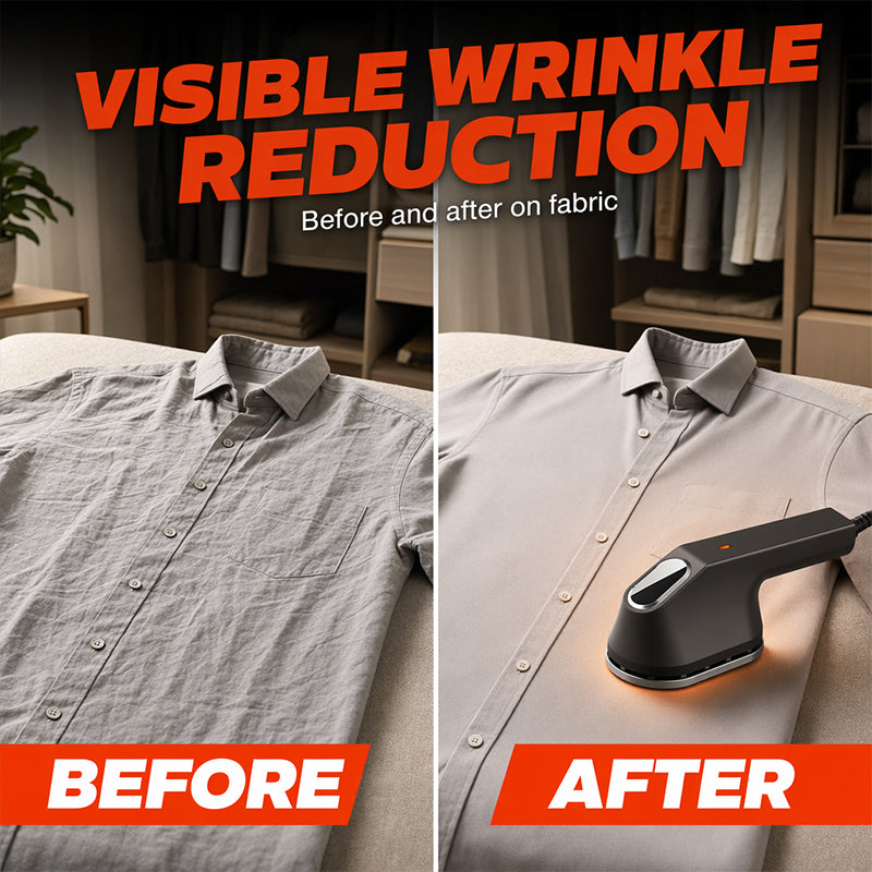 🥳2026 HOT SALE🥳💞50K+ SOLD!🧳✨ 50% OFF! 3‑in‑1 Handheld Garment Steamer – Dry & wet ironing, compact body. Fast touch‑ups at home or on the go – no more wrinkled shirts! 👔💨