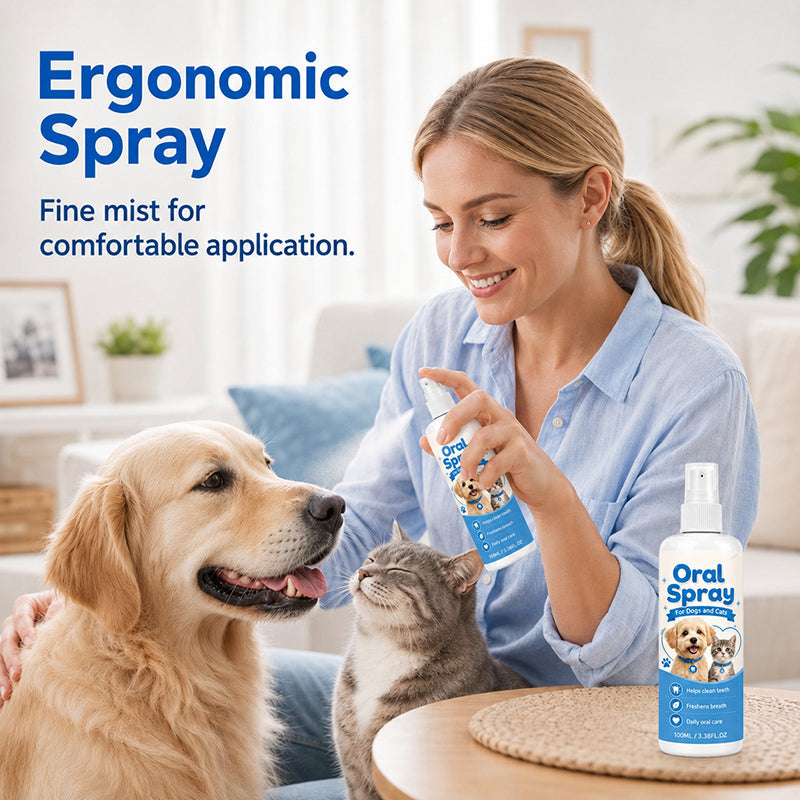 🥳2026 HOT SALE🥳💞50K+ SOLD!🐶🐱 50% OFF! Pet Oral Cleaning Spray – Freshens breath & supports daily oral hygiene. Gentle mist, easy spray – no brushing needed! 🌸🧴