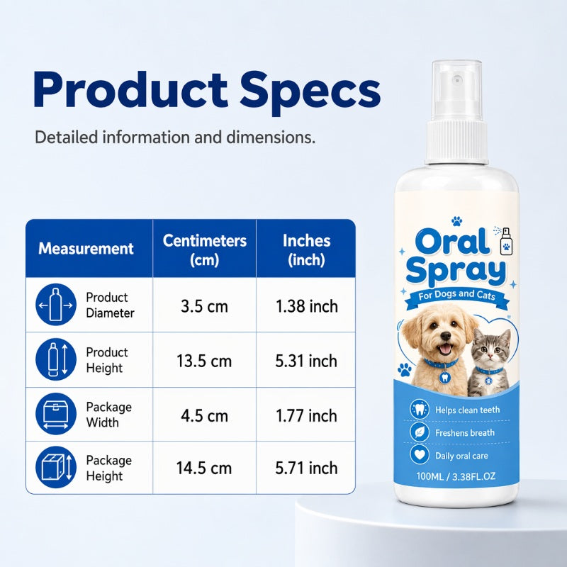 🥳2026 HOT SALE🥳💞50K+ SOLD!🐶🐱 50% OFF! Pet Oral Cleaning Spray – Freshens breath & supports daily oral hygiene. Gentle mist, easy spray – no brushing needed! 🌸🧴