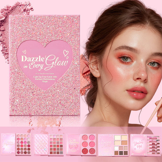 🥳2026 HOT SALE🥳💞50K+ SOLD!📖💄 50% OFF! All‑in‑One Makeup Palette Book Set – Eyeshadow, blush, highlighter, contour & lip glaze. High‑pigment & blendable – a complete look in one book! 🌸✨