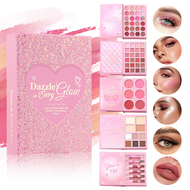 🥳2026 HOT SALE🥳💞50K+ SOLD!📖💄 50% OFF! All‑in‑One Makeup Palette Book Set – Eyeshadow, blush, highlighter, contour & lip glaze. High‑pigment & blendable – a complete look in one book! 🌸✨