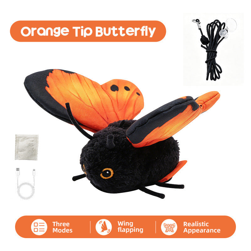 🥳2026 HOT SALE🥳💞50K+ SOLD!🐱🦋 50% OFF! Smart Sensing Flapping Butterfly Cat Toy – Auto‑fluttering wings spark hunting instincts, keeps indoor cats active & engaged. Solo play anytime – no more boredom! 🎯✨