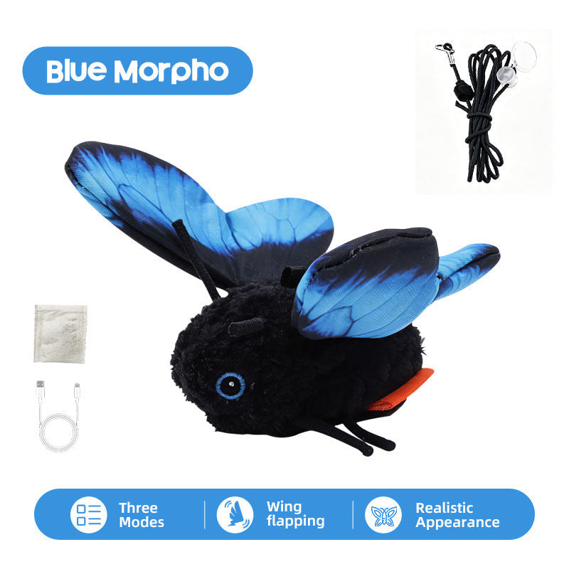 🥳2026 HOT SALE🥳💞50K+ SOLD!🐱🦋 50% OFF! Smart Sensing Flapping Butterfly Cat Toy – Auto‑fluttering wings spark hunting instincts, keeps indoor cats active & engaged. Solo play anytime – no more boredom! 🎯✨