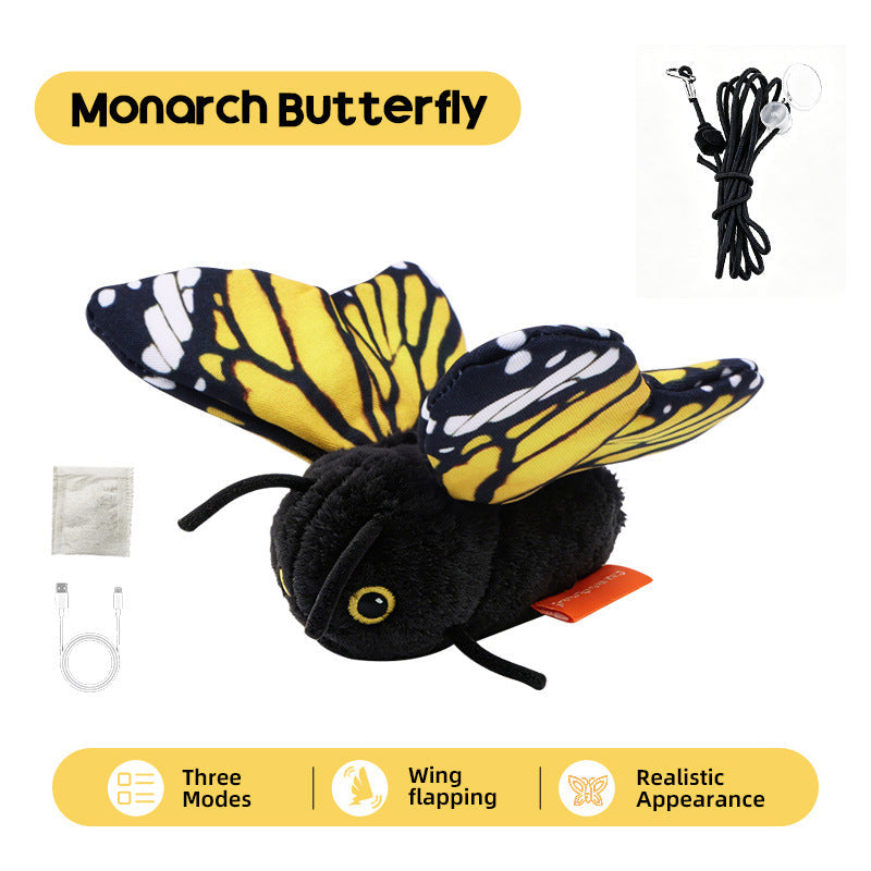 🥳2026 HOT SALE🥳💞50K+ SOLD!🐱🦋 50% OFF! Smart Sensing Flapping Butterfly Cat Toy – Auto‑fluttering wings spark hunting instincts, keeps indoor cats active & engaged. Solo play anytime – no more boredom! 🎯✨