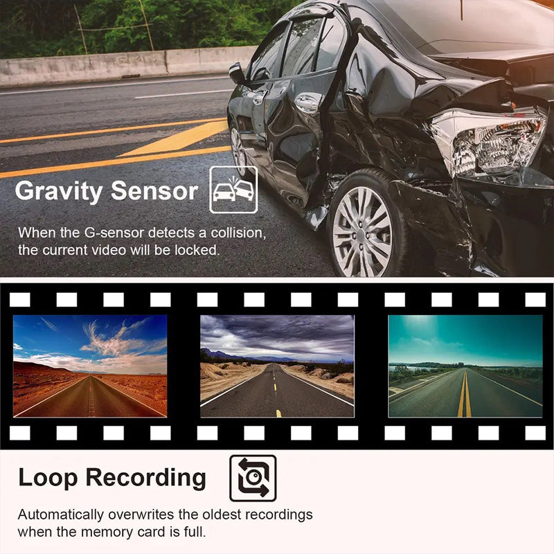🥳2026 HOT SALE🥳💞50K+ SOLD! 📢📢50% OFF !! ⏰🚗🛡️ 3-Channel Dash Camera – front, rear & interior. Superior night vision captures every detail. WiFi, loop recording & G-sensor. Drive with proof! 📹✅