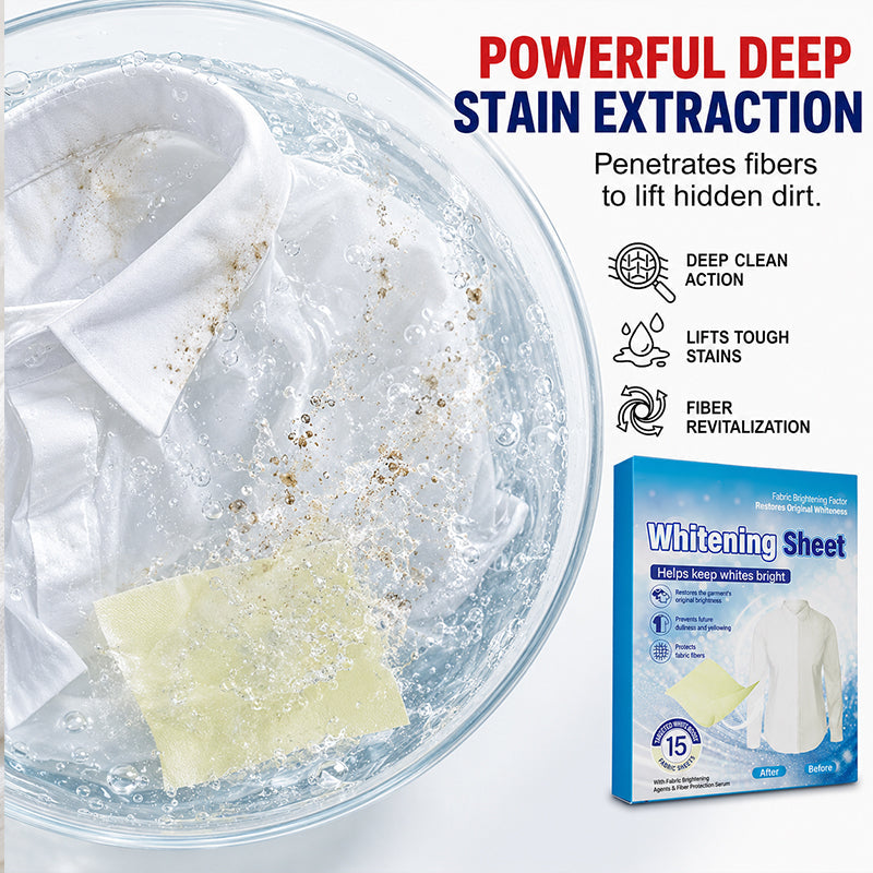 🥳2026 HOT SALE🥳💞50K+ SOLD!🧺✨ 50% OFF! Laundry Whitening Sheets – 20‑pack, bleach‑free, works in all water temps. Removes yellow stains & dinginess – just toss in the machine, no scrubbing! 💨⭐