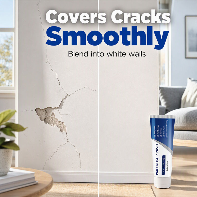 🥳2026 HOT SALE🥳💞50K+ SOLD!🏠🔧 50% OFF! Waterproof Wall Repair Paste – Fills cracks & chips fast, creates smooth white finish. No need to hire a pro – DIY home touch‑ups made easy! 🛡️✨