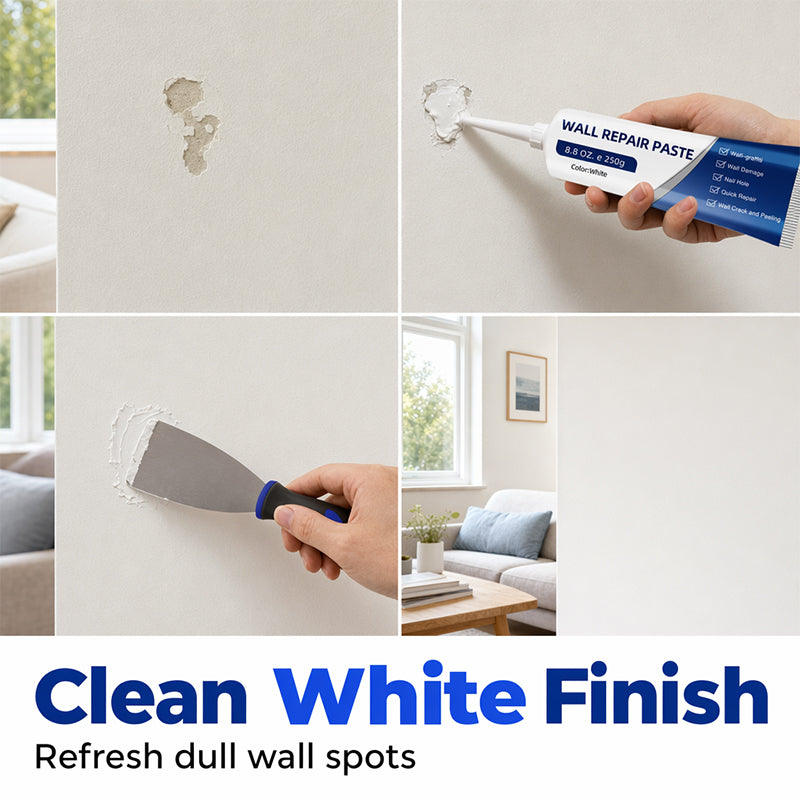🥳2026 HOT SALE🥳💞50K+ SOLD!🏠🔧 50% OFF! Waterproof Wall Repair Paste – Fills cracks & chips fast, creates smooth white finish. No need to hire a pro – DIY home touch‑ups made easy! 🛡️✨