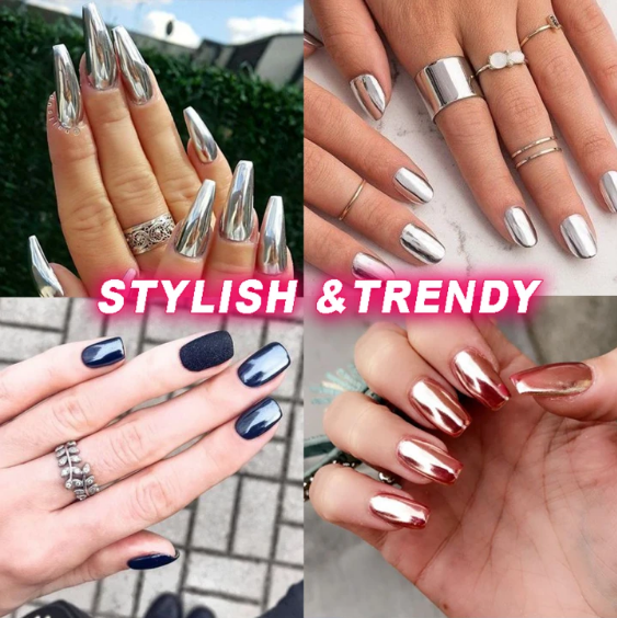 🥳2026 HOT SALE🥳💞50K+ SOLD!💅✨ 50% OFF! Glamorous Metallic Mirror Nail Polish – One coat gives stunning chrome shine. No base coat, no powder – just apply & go. High pigment, quick dry – a salon finish at home! 🪞💖