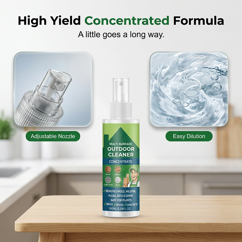 🥳2026 HOT SALE🥳💞50K+ SOLD!🌿💧 50% OFF! Multi‑Surface Outdoor Cleaner Concentrate – Removes algae, dirt & grime from patios, decks & driveways. Plant‑friendly formula – a little goes a long way! 🧹✨