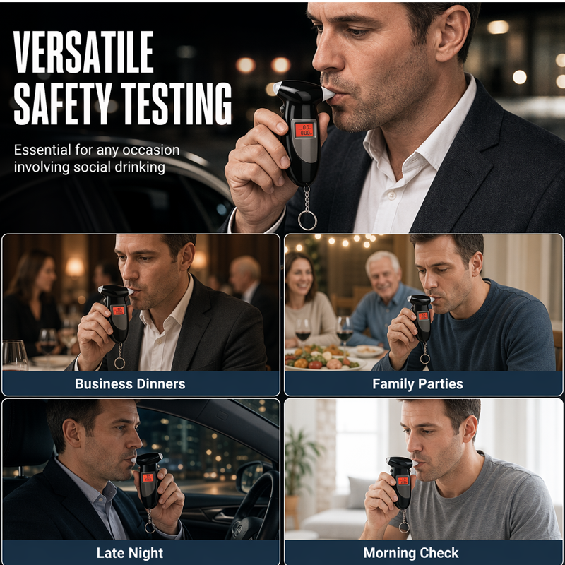 🥳2026 HOT SALE🥳💞50K+ SOLD!🚗💨 50% OFF! Portable Breath Alcohol Tester – Keychain size, LCD screen, one‑button test. Know your level before you drive – avoid heavy fines & license loss! 🔑✨