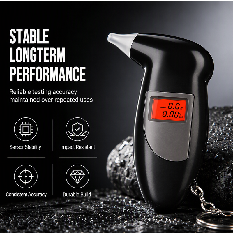 🥳2026 HOT SALE🥳💞50K+ SOLD!🚗💨 50% OFF! Portable Breath Alcohol Tester – Keychain size, LCD screen, one‑button test. Know your level before you drive – avoid heavy fines & license loss! 🔑✨