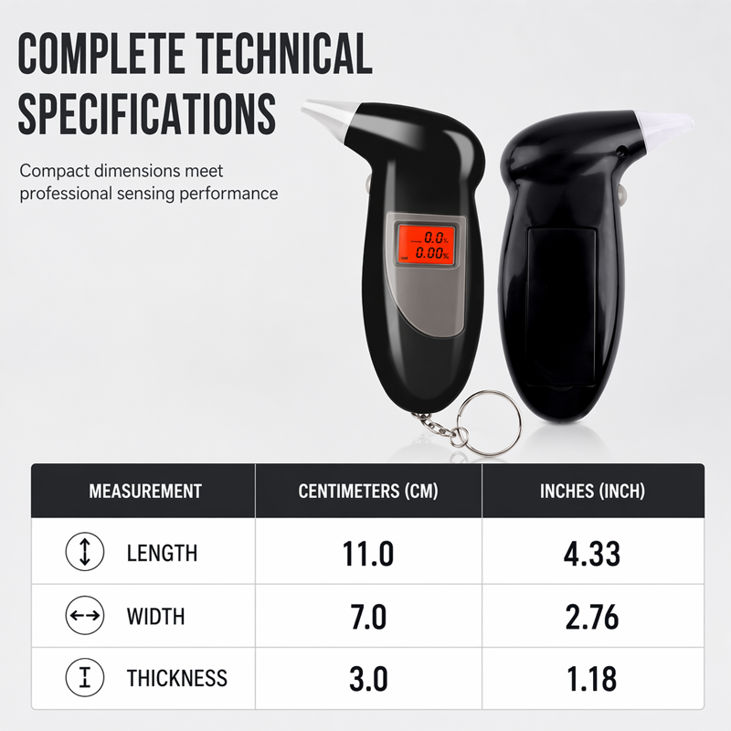 🥳2026 HOT SALE🥳💞50K+ SOLD!🚗💨 50% OFF! Portable Breath Alcohol Tester – Keychain size, LCD screen, one‑button test. Know your level before you drive – avoid heavy fines & license loss! 🔑✨